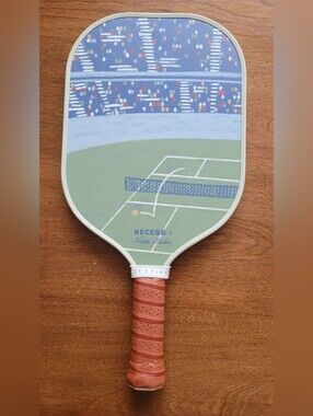 RECESS x Nastia Liukin Pickleball Paddle Heart of Gold Design Tennis Court Graph